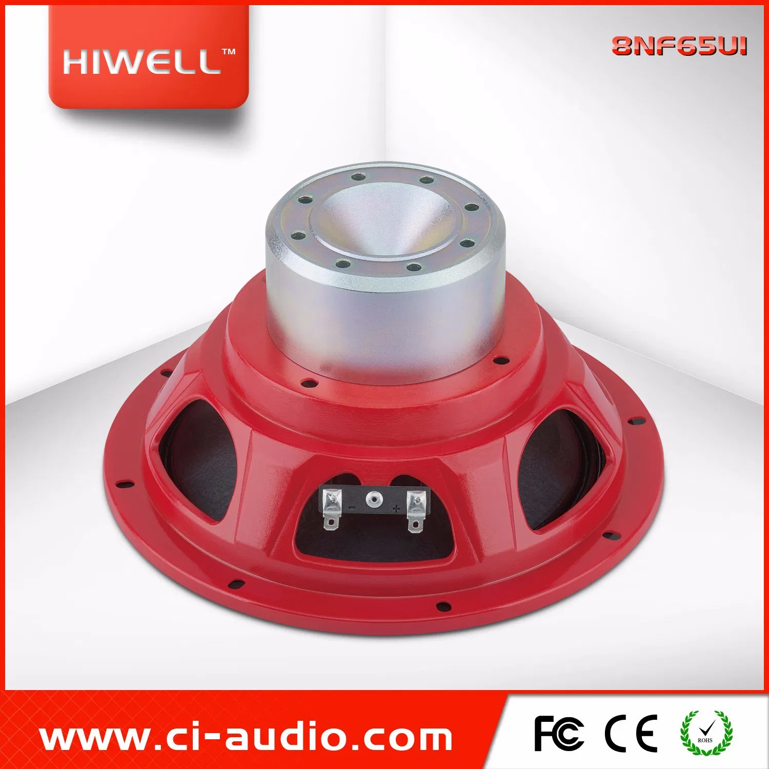 Line Array Speaker 8'' Midrange, PRO Audio Red Steel Frame, 500W Powered Speaker Professional Loudspeaker.