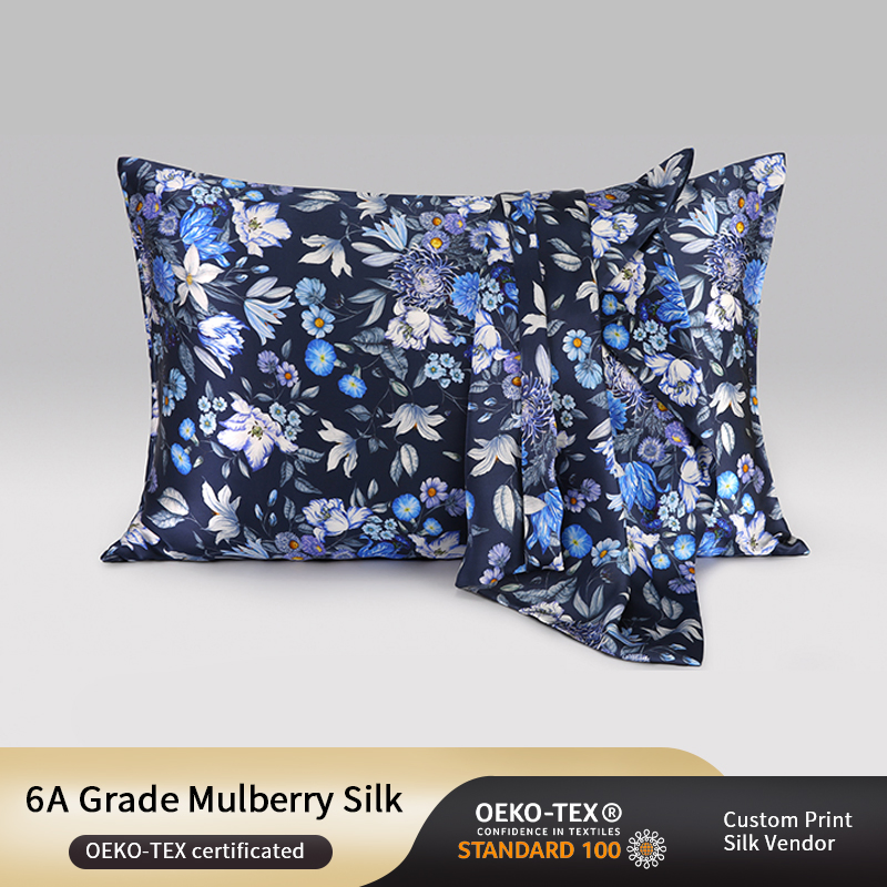 High Quality Skin-Friendly Printed Mulberry Silk Sleeping Pillowcase