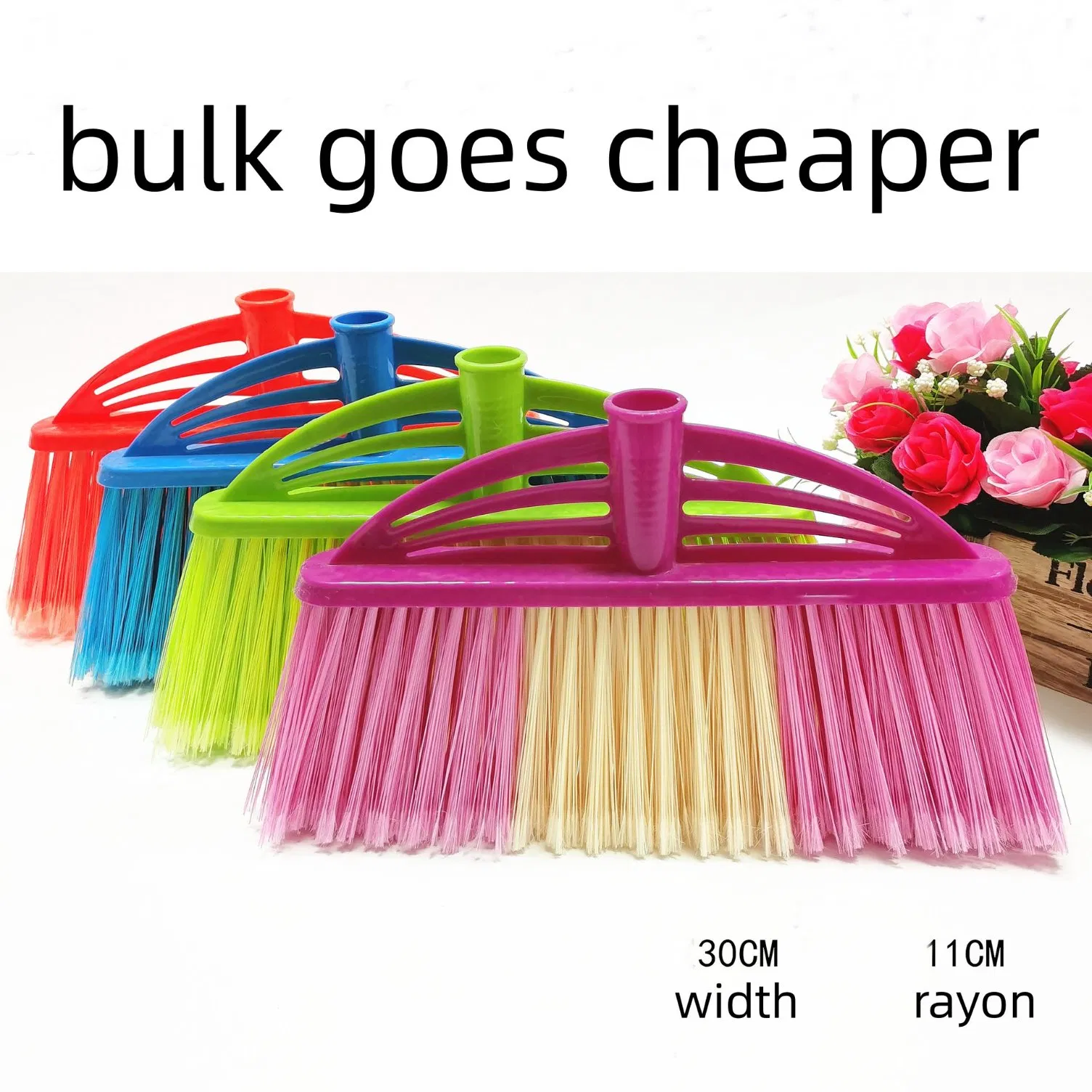 Hot Selling Heavy-Duty Outdoor Floor Cleaning Broom Plastic Broom Brush