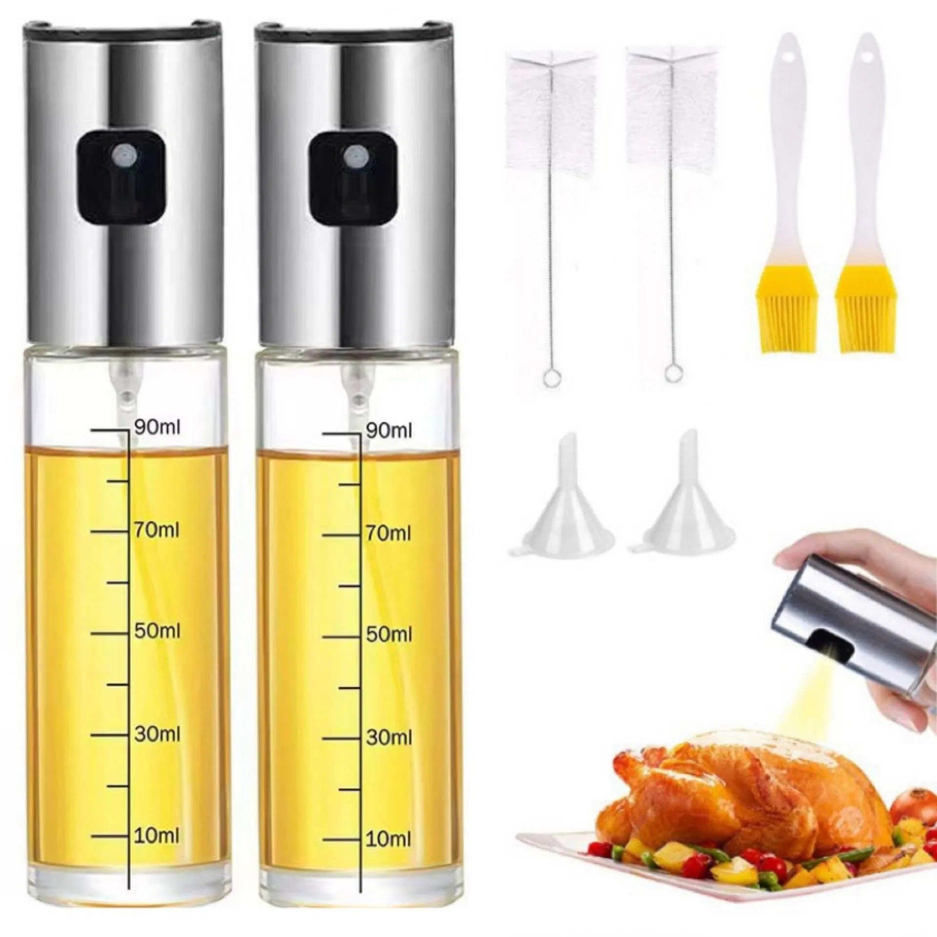 Wholesale Best Quality 100ml Glass Vinegar Pulverizador Aceite Spray Olive Oil Sprayer Bottle Olive Oil Spray