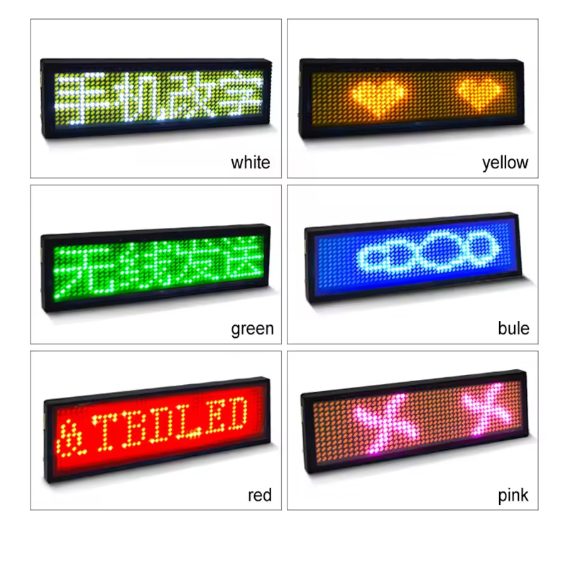 New Christmas Reflectable Arrivals Programmable LED Badge Screen Tags
