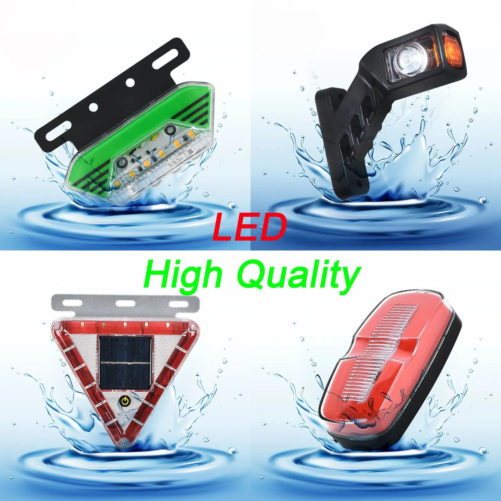 LED Truck Side Lights, 12V/24V Safety Signal Clearance Indicator