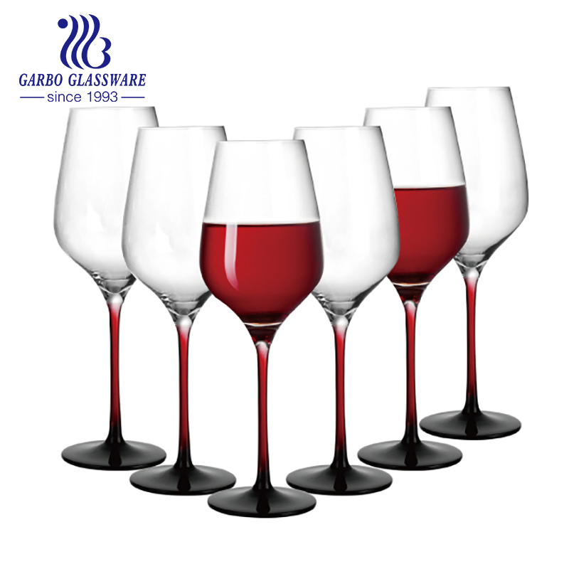 580ml High Quality Crystal Red Wine Glass Cup with Spray Color Glass Goblet