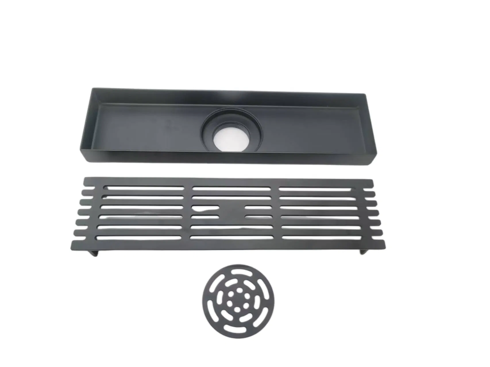 Elegant Shower Rooms Basin Drain in Matte Black for Modern Look