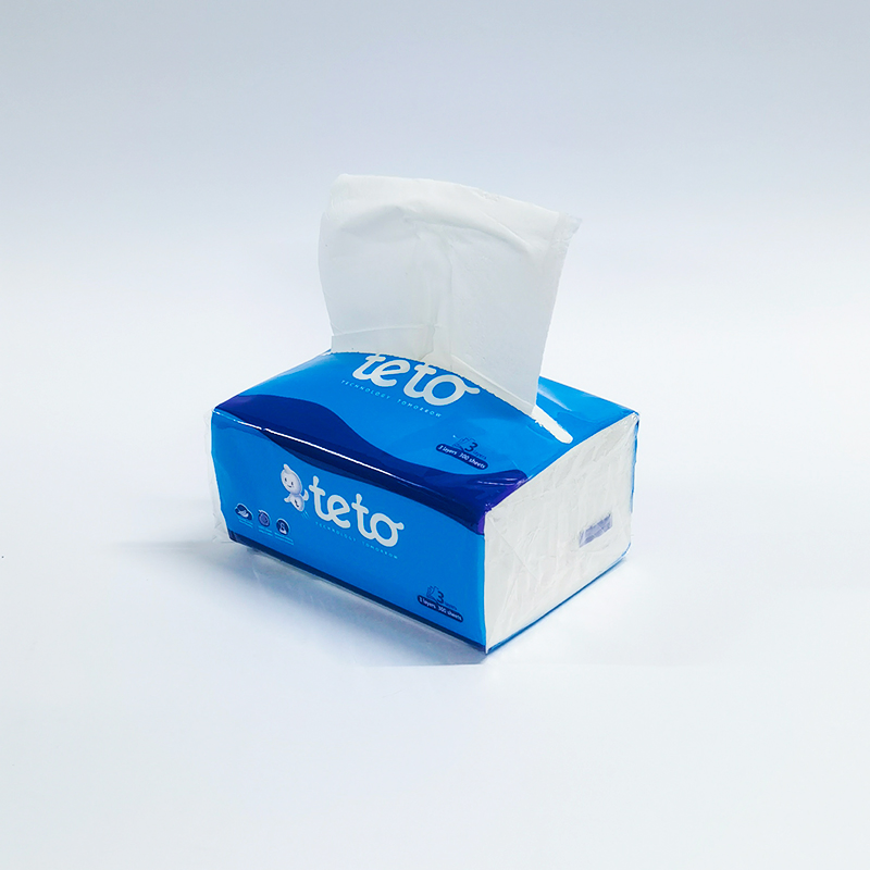 Custom Logo Printed Soft Pack Virgin Pulp White Facial Tissue Paper for Promotional