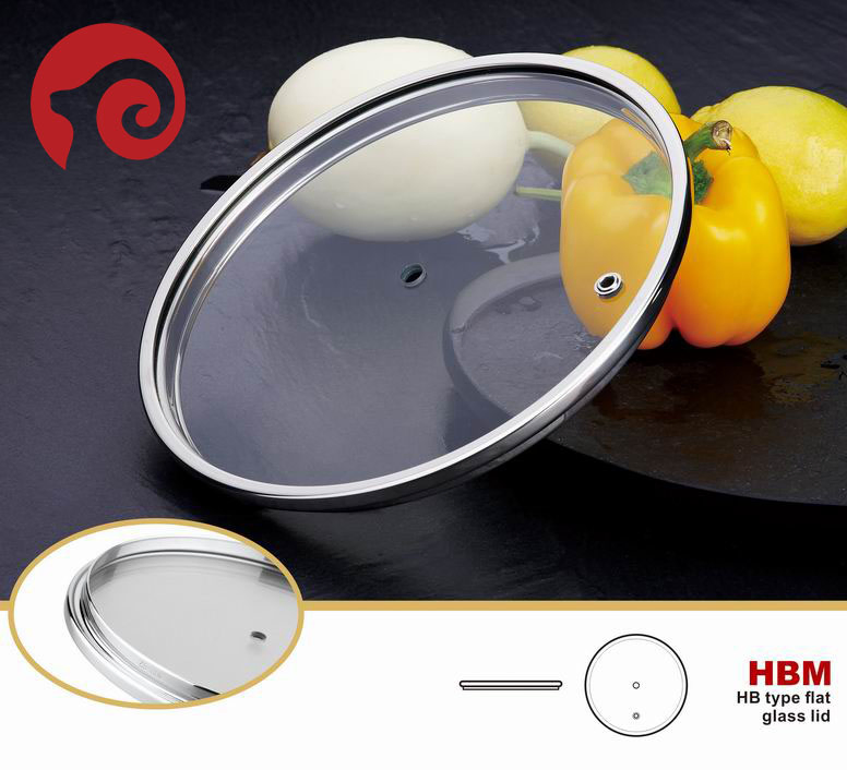 H Type Tempered Glass Cover Pan Lid Pot Lid