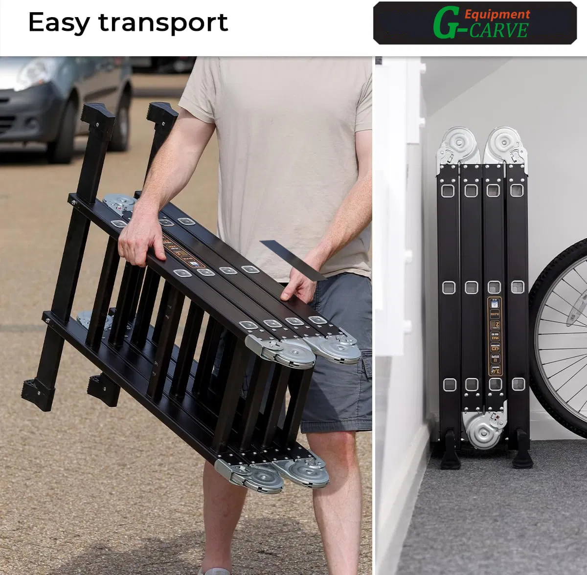 En131 5.8meter 150kg Heavy Duty Aluminium Ladders 4*5 with Multipurpose