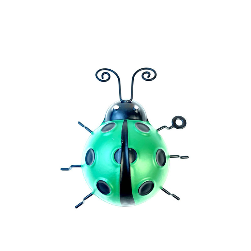 Factory Price Simulated Iron Beetle Ladybug Outdoor Crafts Sculpture Courtyard Decoration
