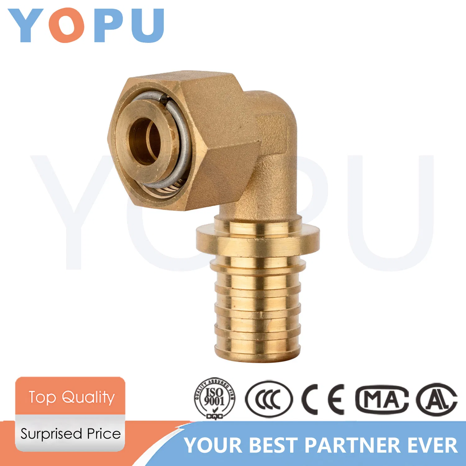 Heavy Duty Pipe Fittings Brass 1/2 Inch NPT Female Swivel Coupling