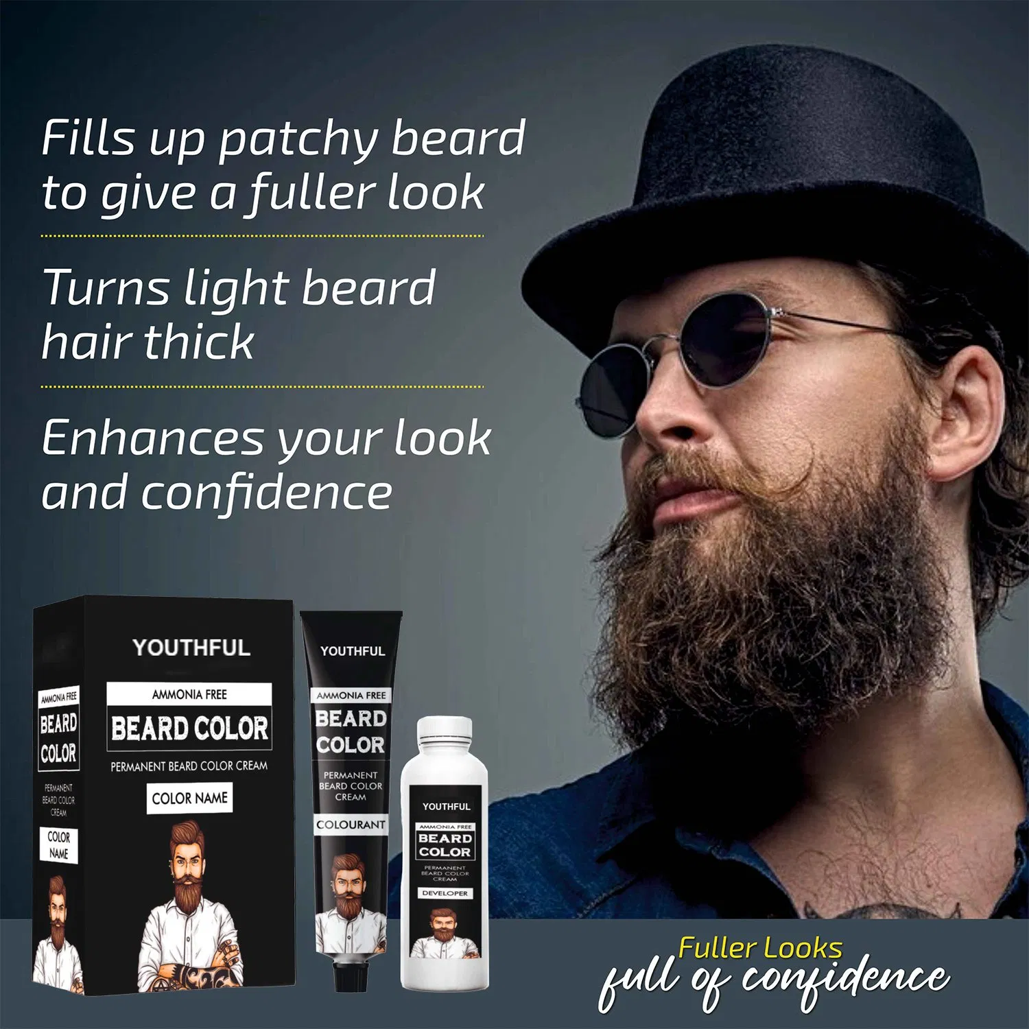 Youthful Natural Men Quick Beard Dye