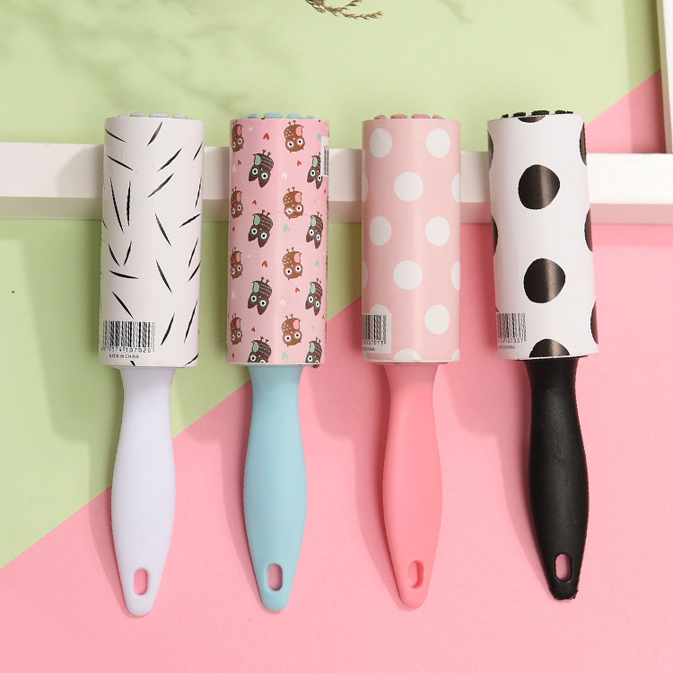 Multi-Purpose Sticky Lint Roller with Fashionable Patterns - Ideal for Removing Lint, Hair & Debris