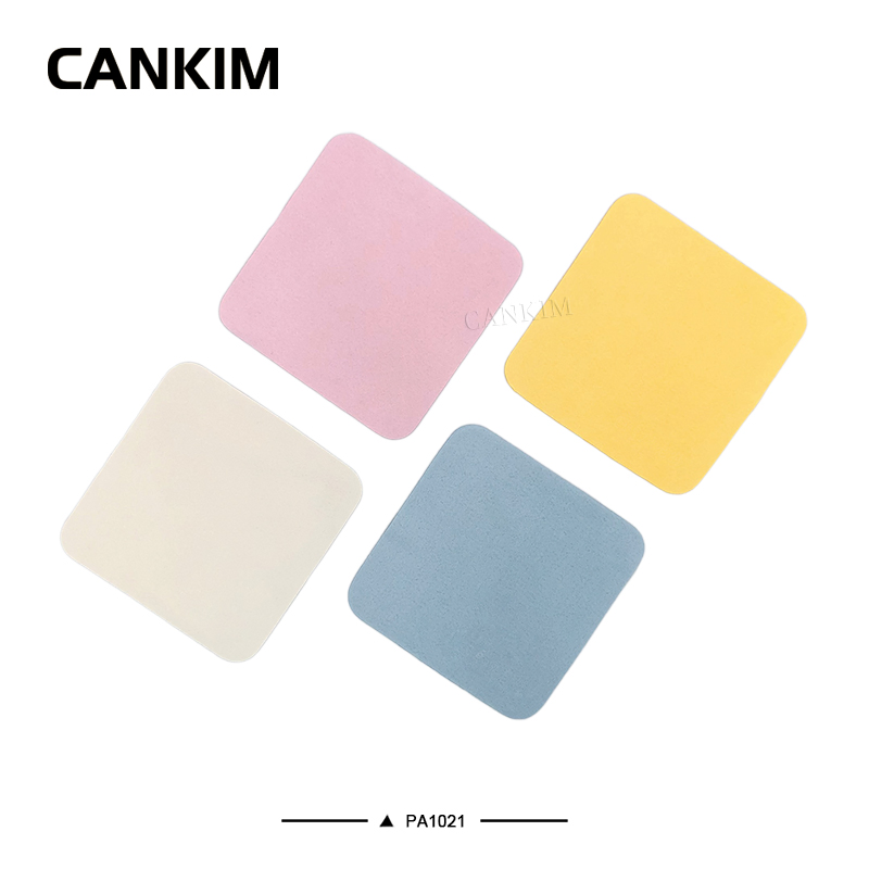 Customized Color Rounded Corners Small Polishing Cloth Microfiber Cleaning Cloths Silver Polishing Cloth Jewelry