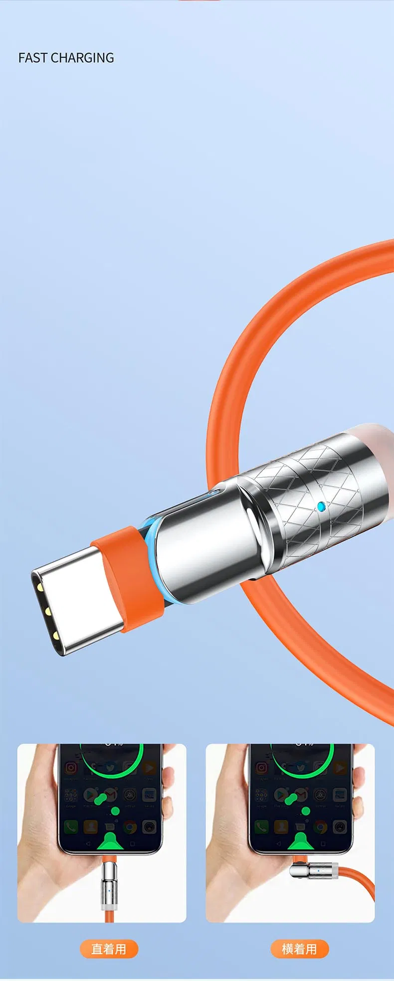 Кабель для быстрой зарядки Youkos, цинковый сплав, силикон