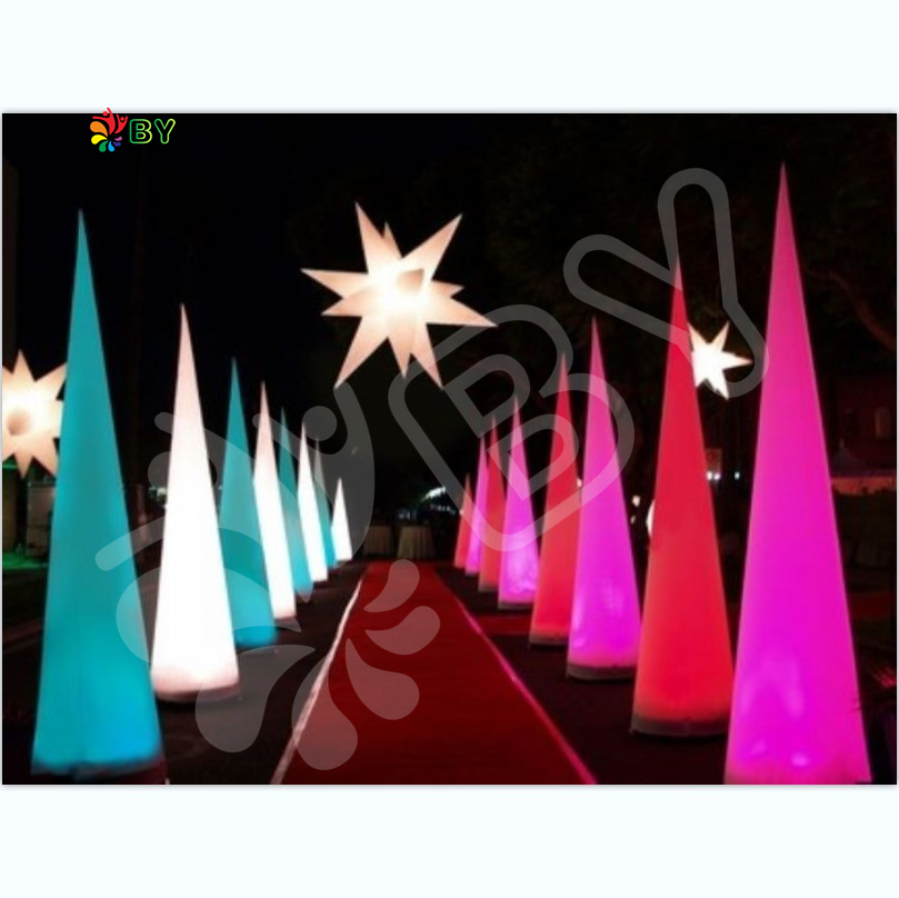 Advertising Inflatable Crescent Horn for Wedding Entrance Decoration with LED Light