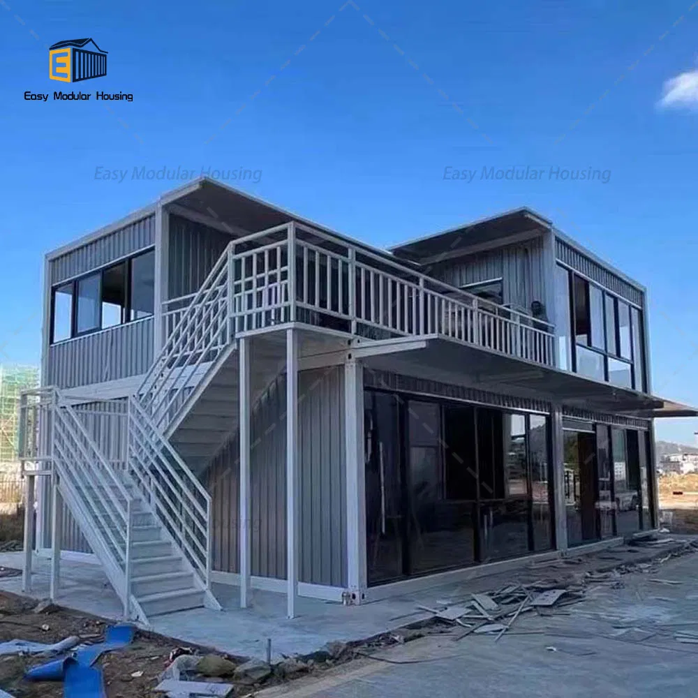 Portable Luxury Caravan Glass Apartment Tiny Modular Japan Steel Structure Villa Container Steel Structure Prefab House