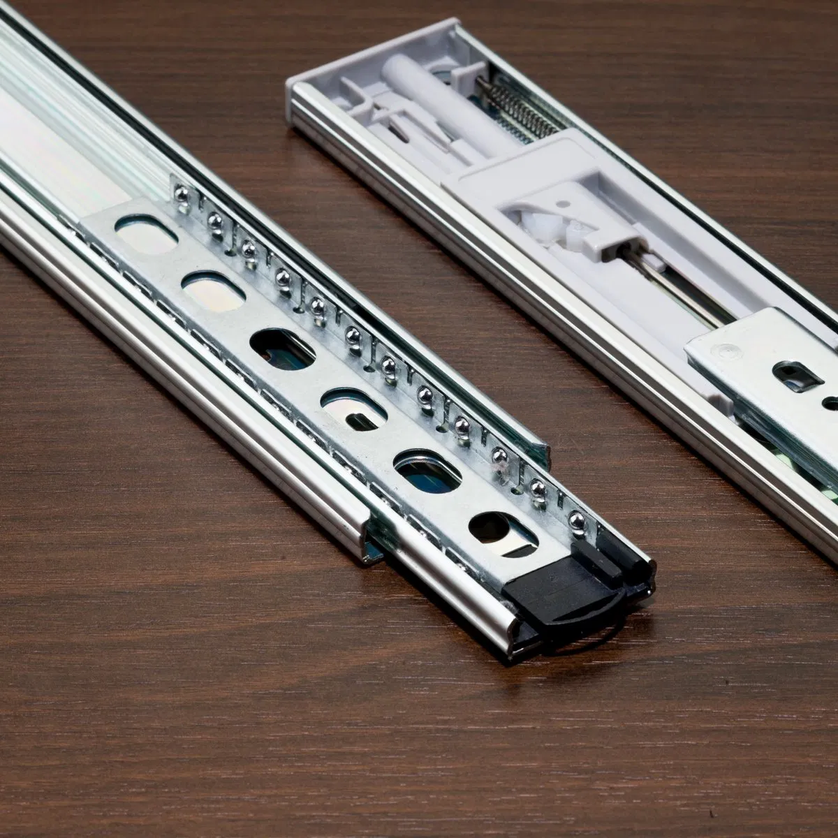 Cabinet Hardware 45mm 75 Gram Double Spring Soft Close Ball Bearing Telesopic Channel