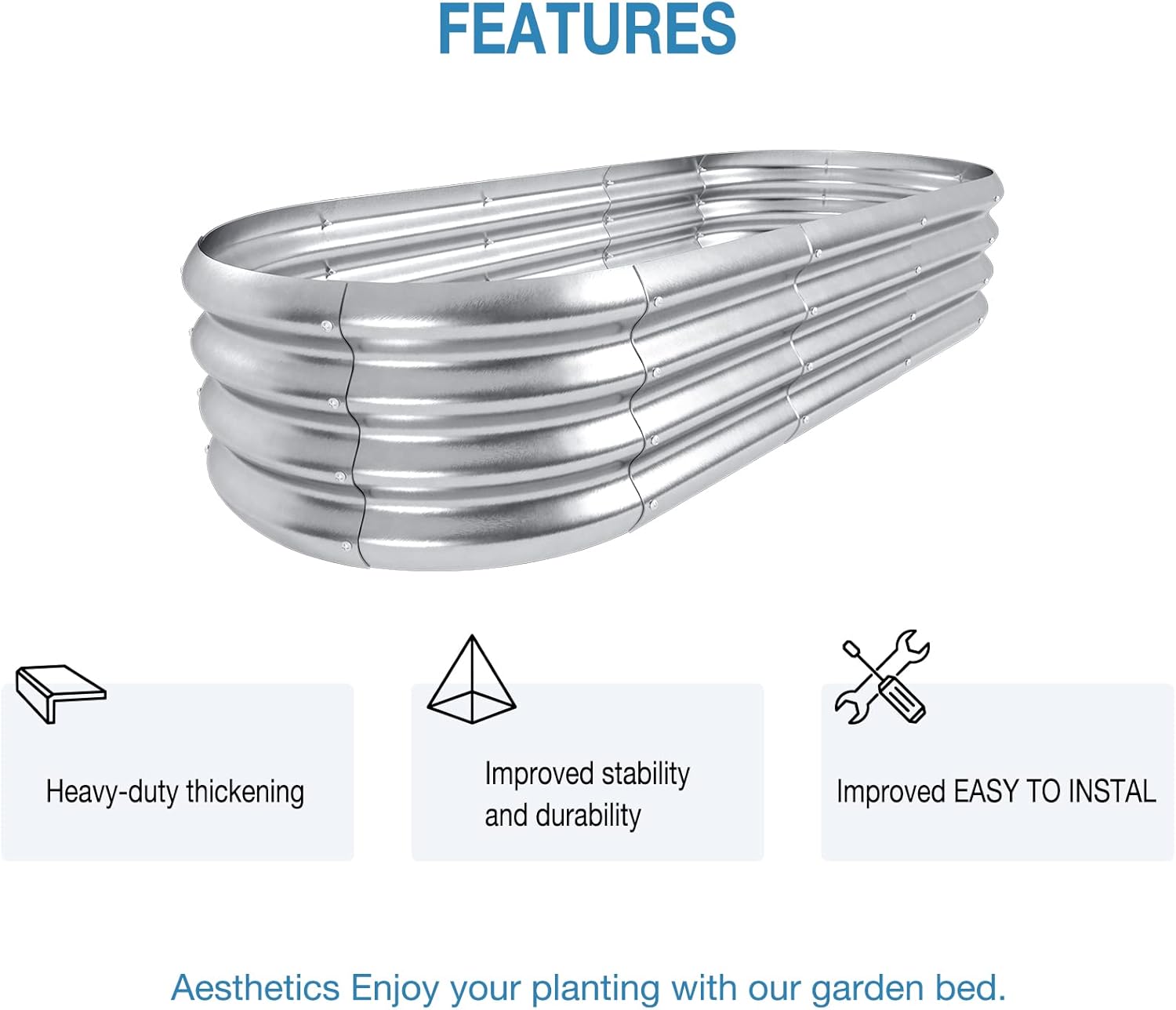 Грядка садовая приподнятая оцинкованная