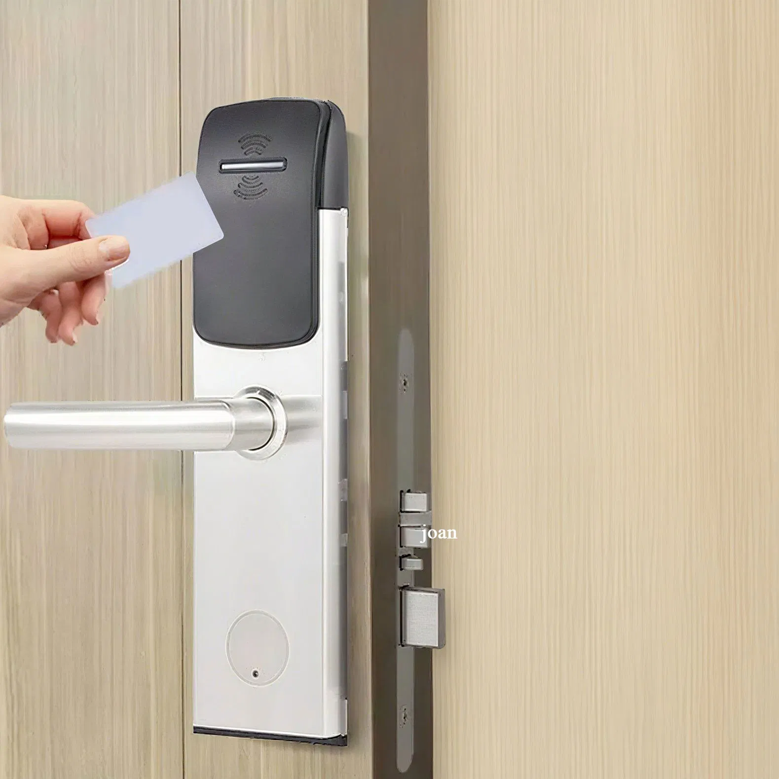 Electrical Key Card Card Reader Handle Fireproof CE Certificate Key Silver Gold Tthotel BLE APP Remote Unlocking Anti Theft Low Price Hotel Locks