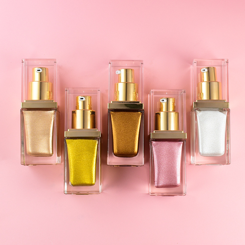Private Label Liquid Illuminator Makeup Bronzing Highlighter Spray Face Body Highlighter Oil