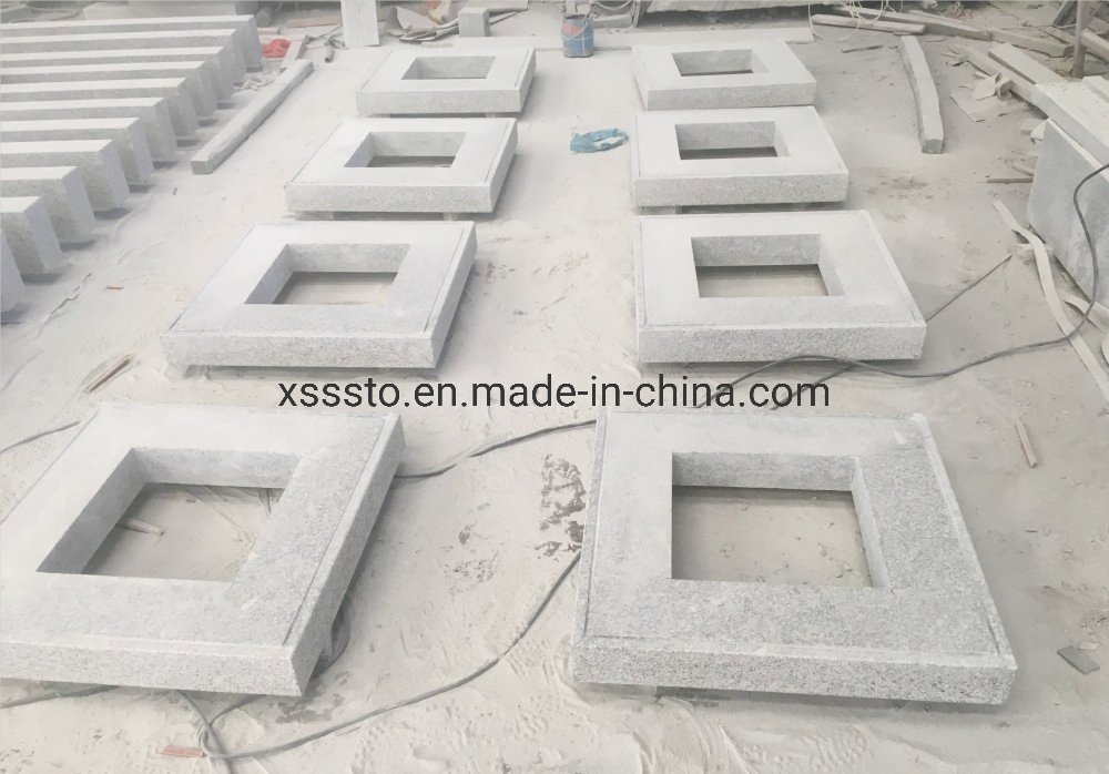 Natural Stone Bush-Hammered G602 Granite Post Caps