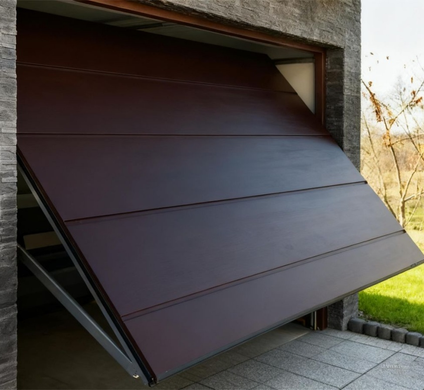 Nfrc CE Automatic Insulated Aluminum Glass Flip up Garage Door