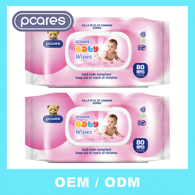 Customized Alcohol Free Pure Water Aqua Baby Cleaning Wet Wipes