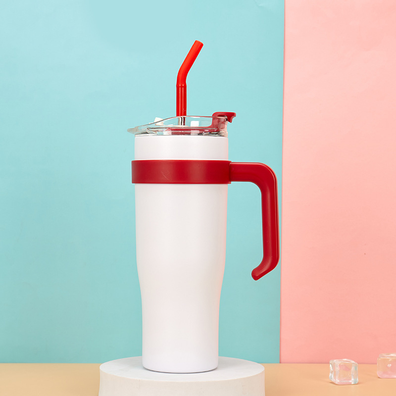 Hot Sale Vacuum 40 Oz Tumbler with Handle and Straw Travel Mug