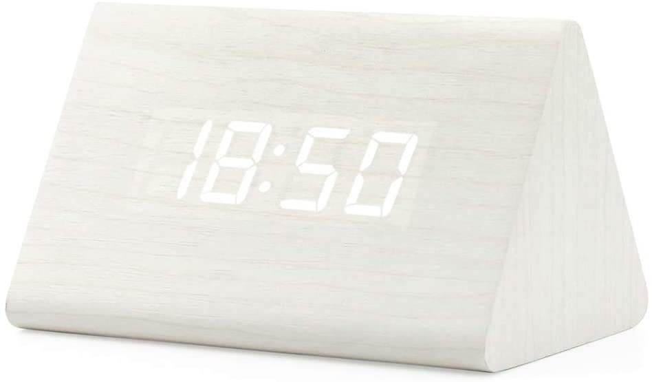 Custom Simple Design Desk Table Wood Digital LED Clock