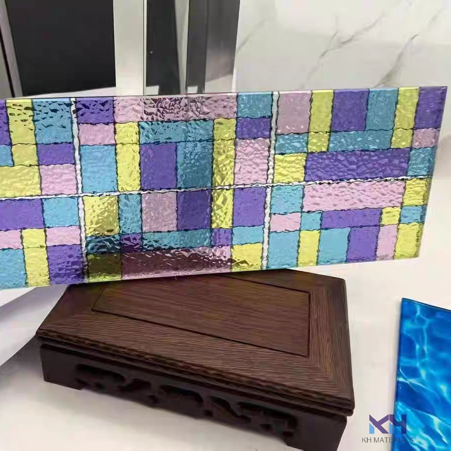 4mm-10mm Stained Handcraft Decorative Glass for Home Decoration/Living Room Partition