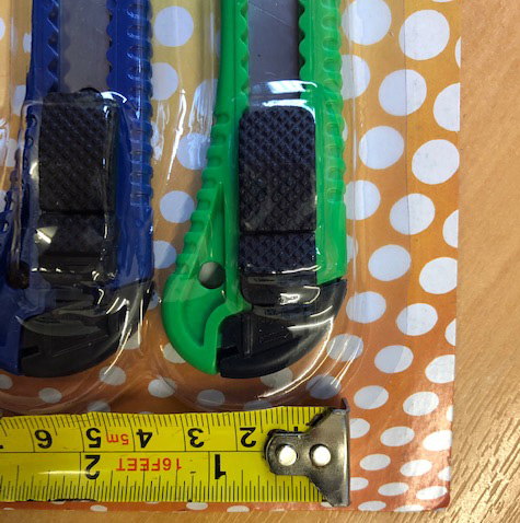 4PC Stationary Transparent Snap-off Knife Set