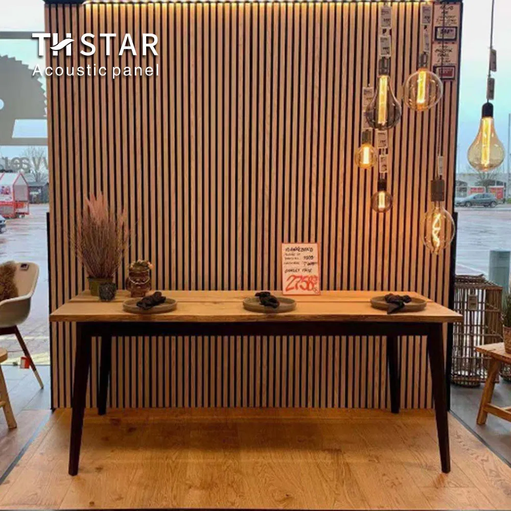 Th-Star Slat Wall Panels for Wall Decoration B1 Fire Proof Used for Shopping Mall Office Cinema