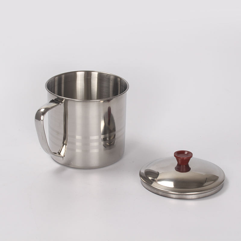 Stainless Steel Travel Mug Water Drinking Cup Stainless Steel Mug with Mushroom Lid and Dog Handle