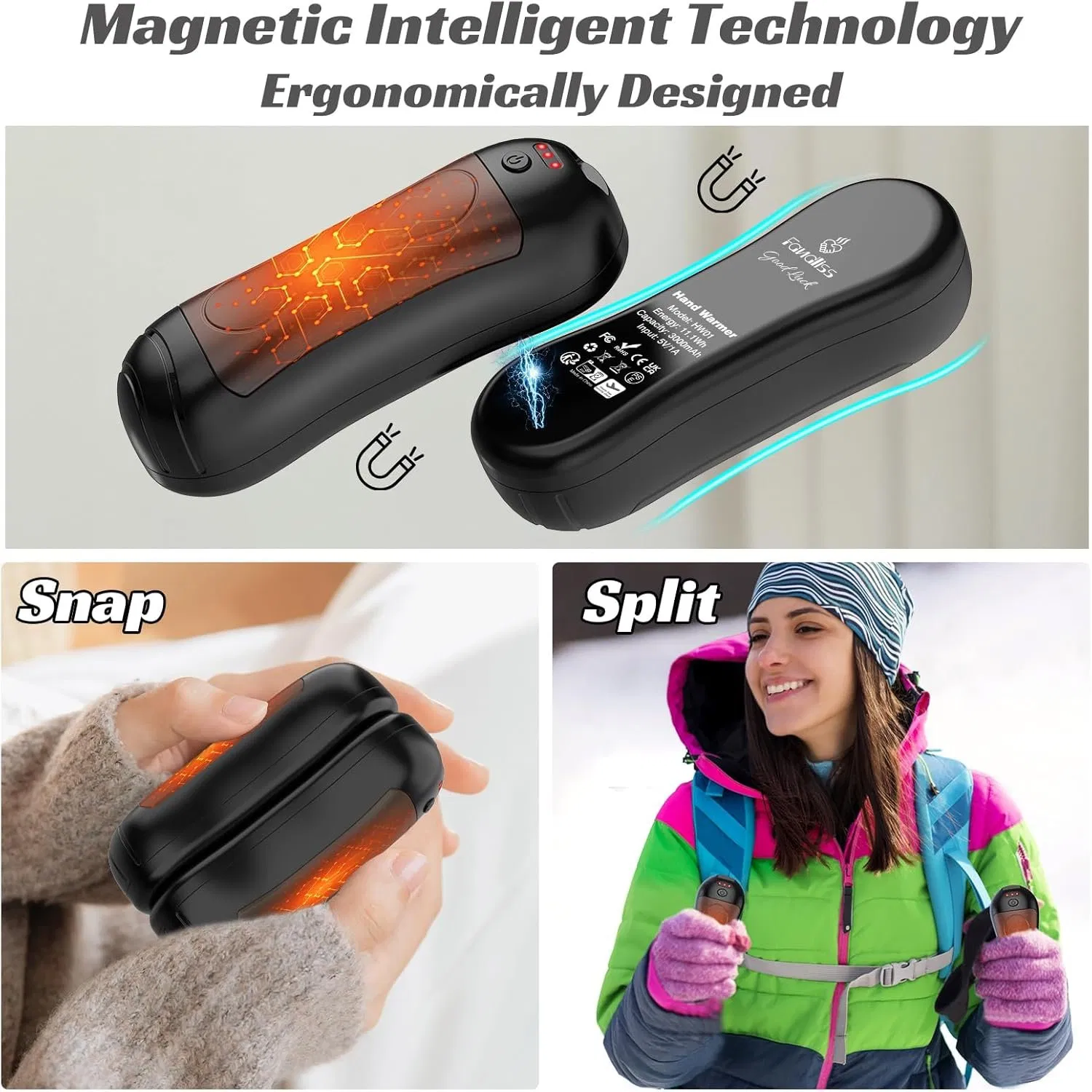Universal Portable Mini Portable Fast Heating Power Bank Electric Hand Warmer Heater