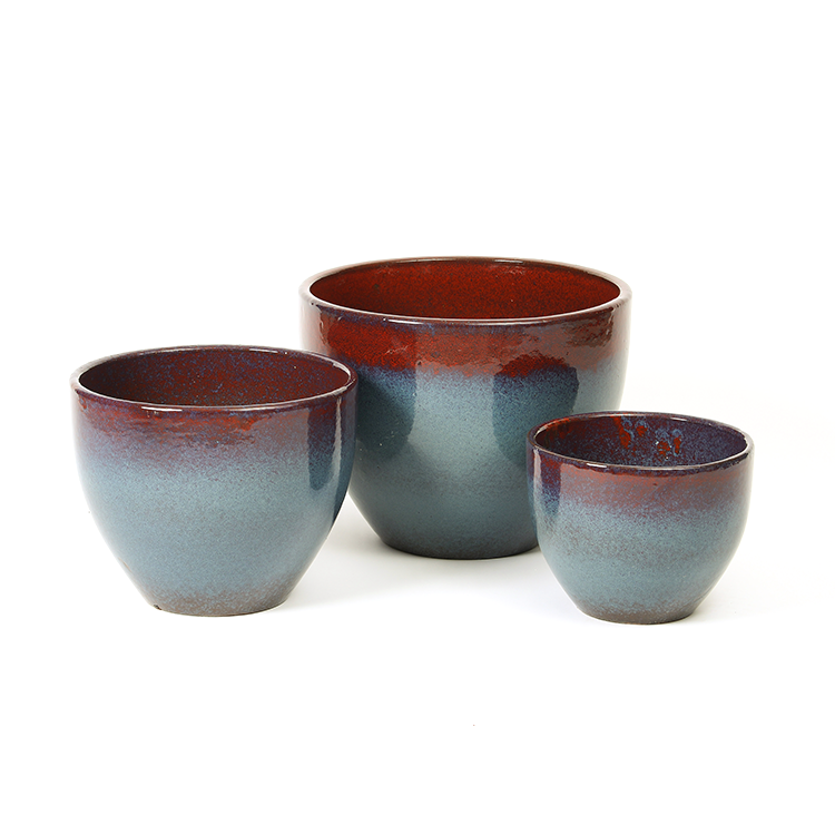 Горшок садовый керамический