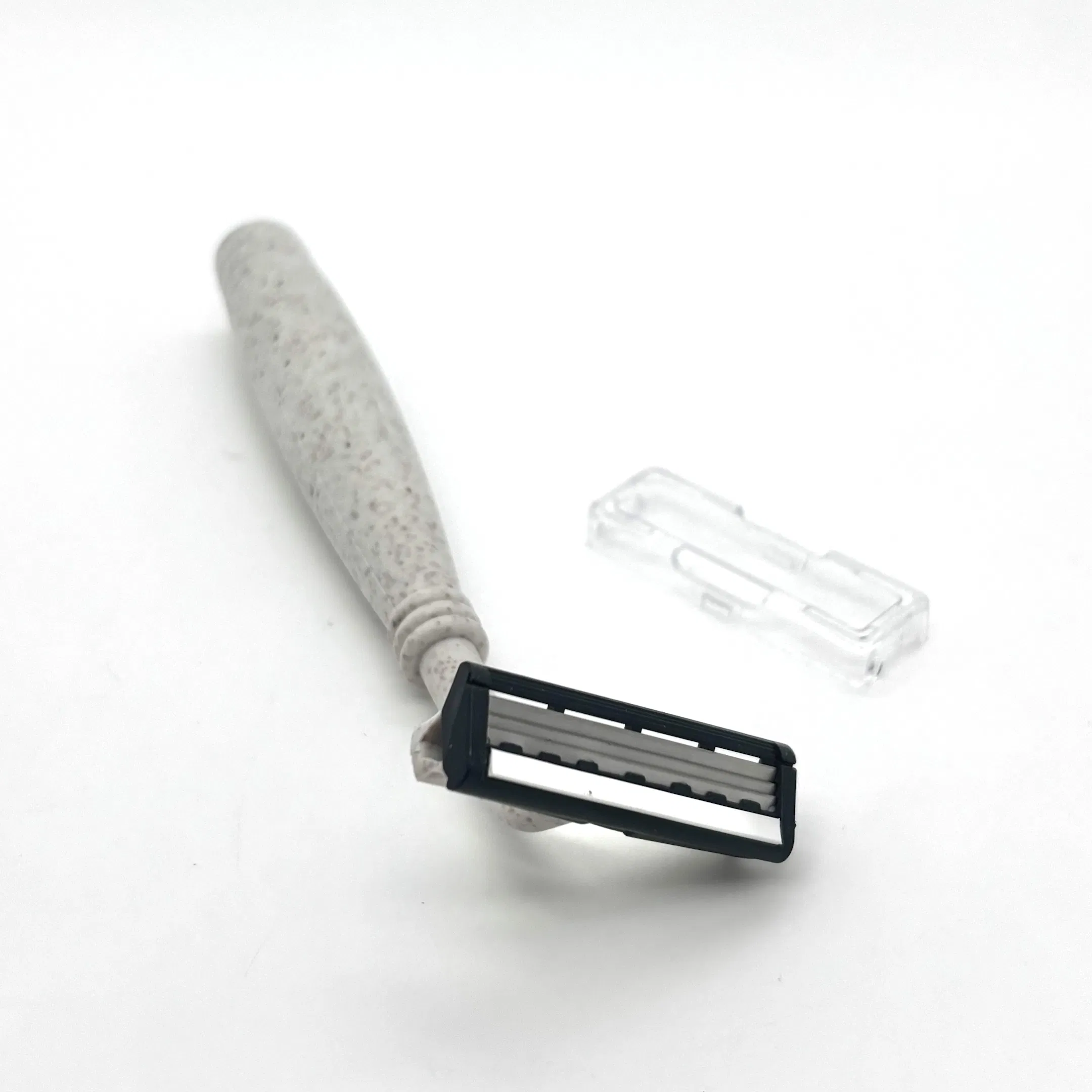 Disposable Eco-Friendly 3-Layer Stainless Steel White Straw Razor 06