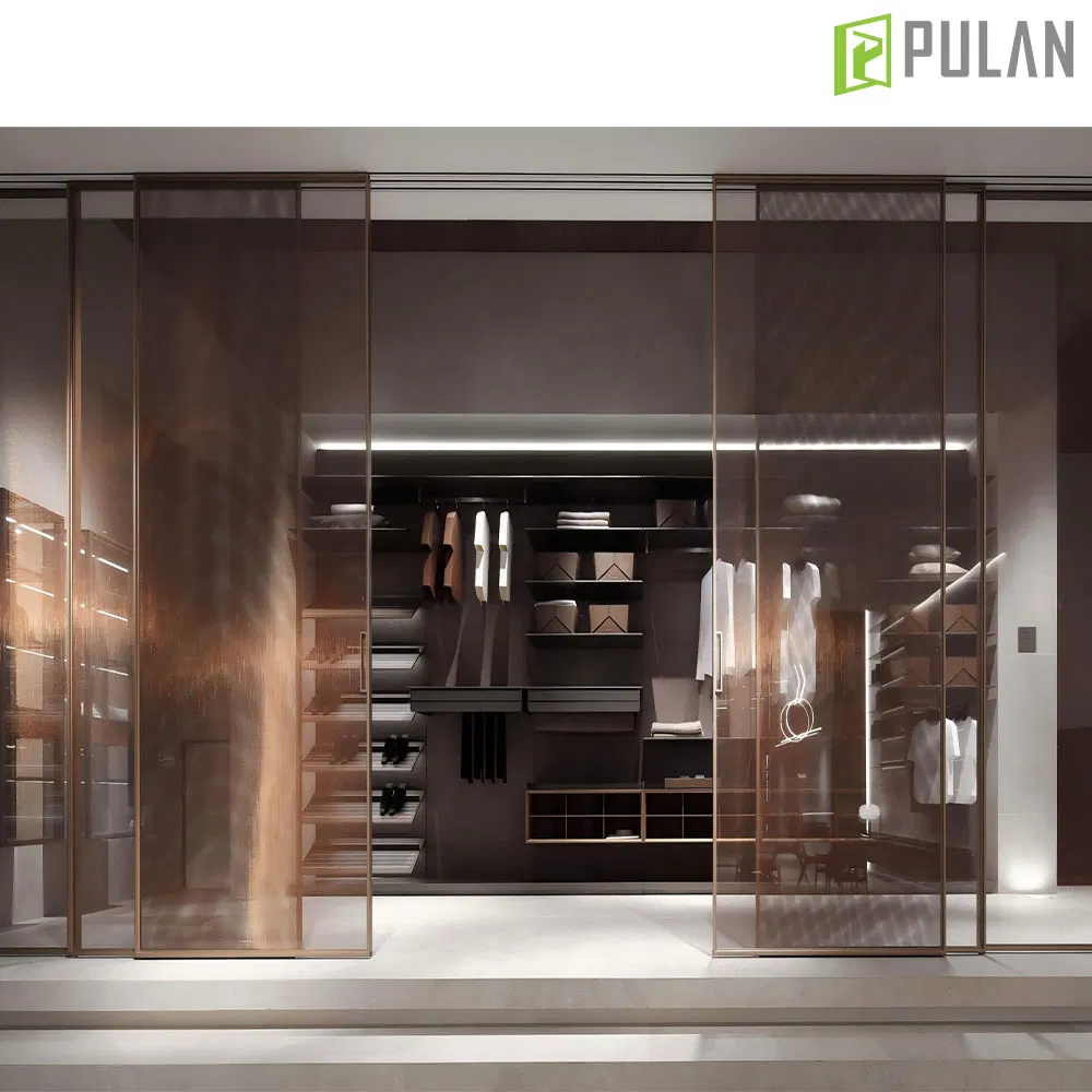 Modern Minimalist Durable Aluminum Alloy Frame with Silent Hinges and Moisture-Proof Wardrobe Door