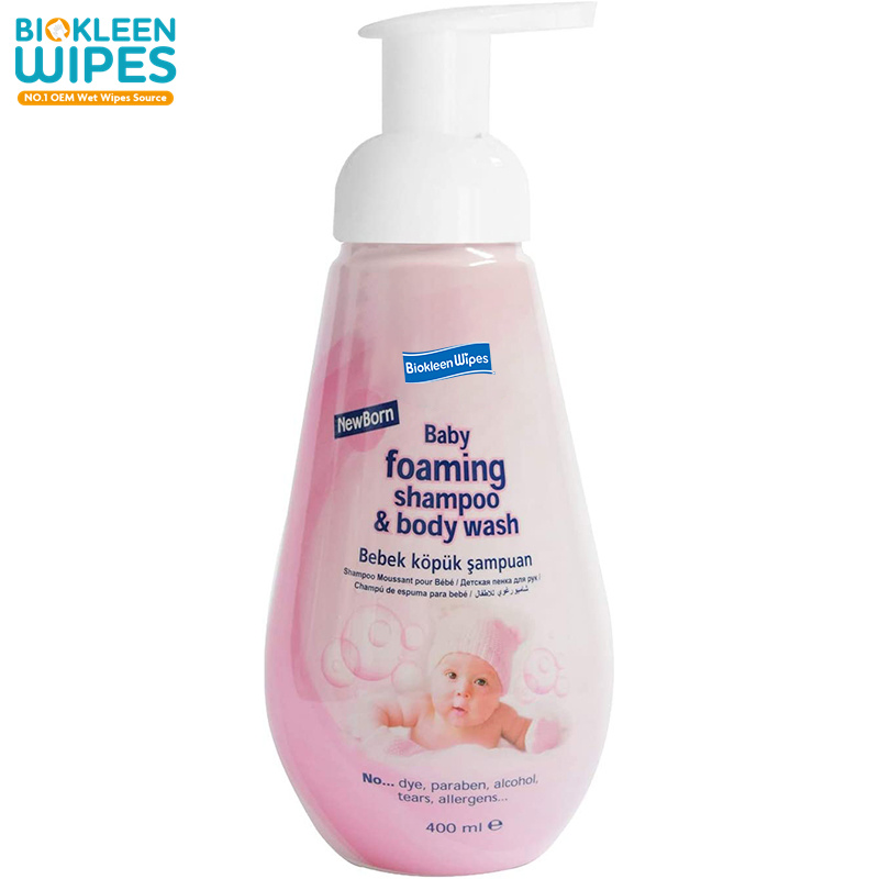 Biokleen 400 Ml Newborn Baby Foaming Shampoo & Body Wash Shampoo Y Espuma De Bano Baby