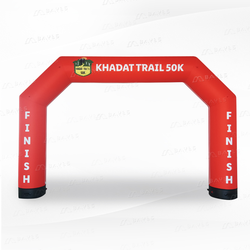 Personalized Orange Pink Balloon Arch Outside Lighted Outdoor Inflatable Arch