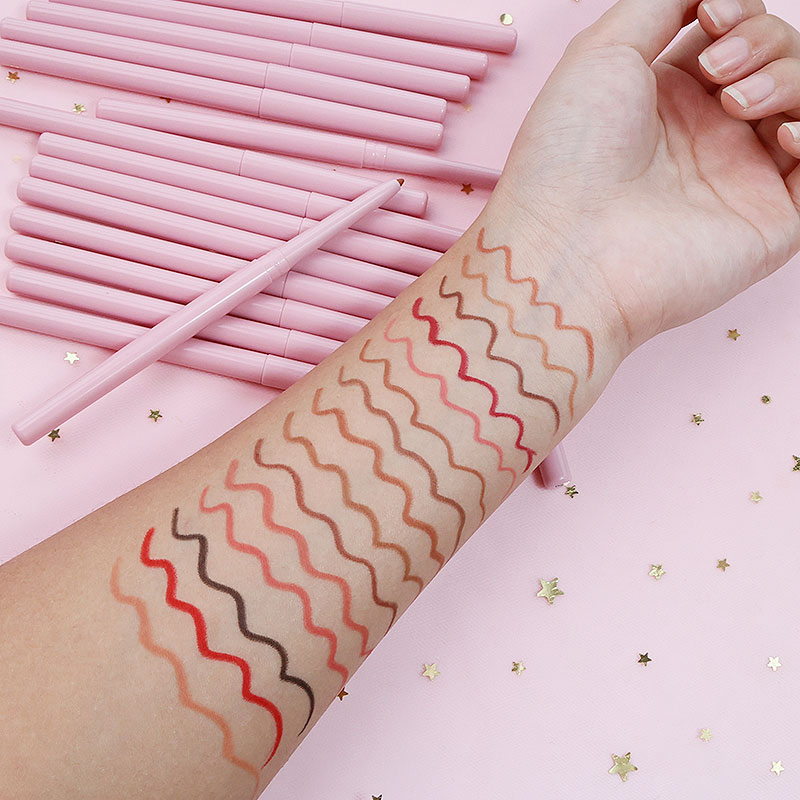 Wateproof Twist up Matte Lipliner Private Label Makeup Retractable Pink Lip Liner