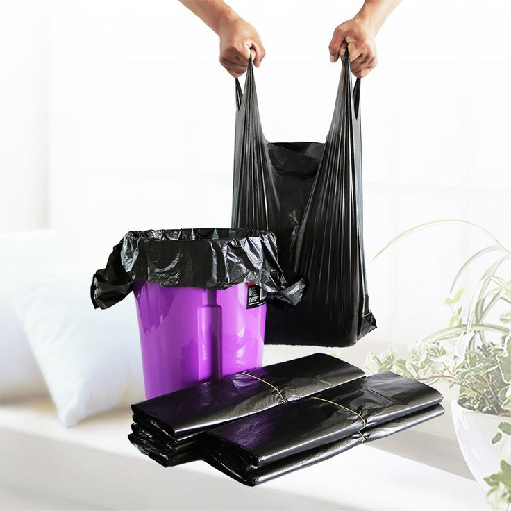 Heavy Duty Household Disposable HDPE LDPE Plastic T Shirt Trash Garbage Bag