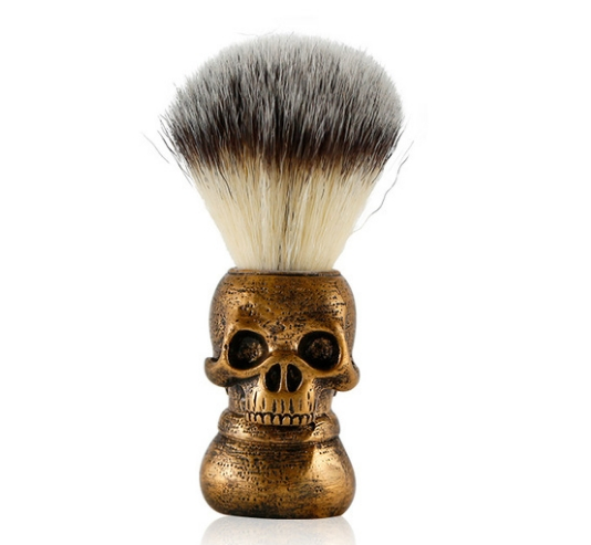 Barber Shop Skull Shaving Brush Beard Brush Men's Facial Beard Cleaning Tool Foaming Brush Resin Handle Barber Shop Shaving Tools