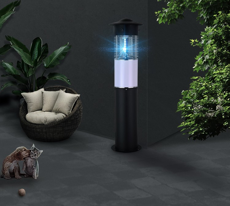 Electric Solar UV LED Lawn Bug Zapper Insects Killer Lamp