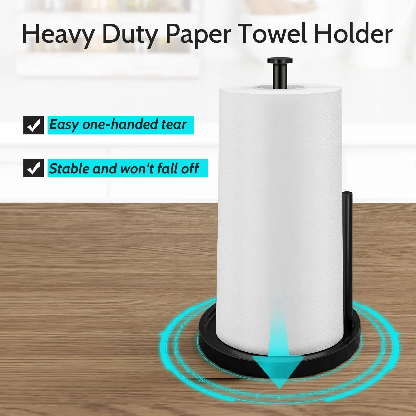 Standing Tissue Paper Towel Roll Holder Rack Countertop