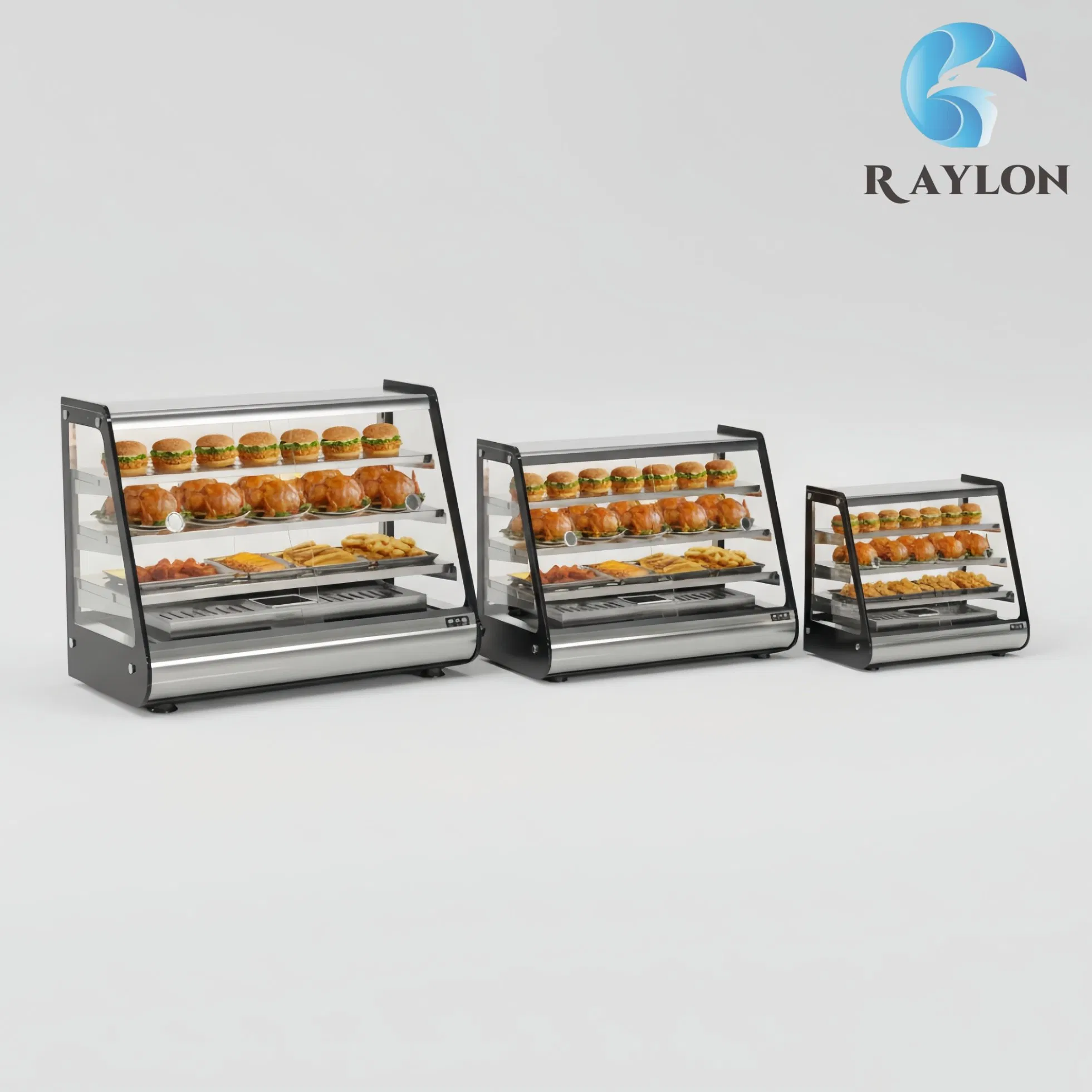 Curved Glass Food Display Warmer for Dessert Shop