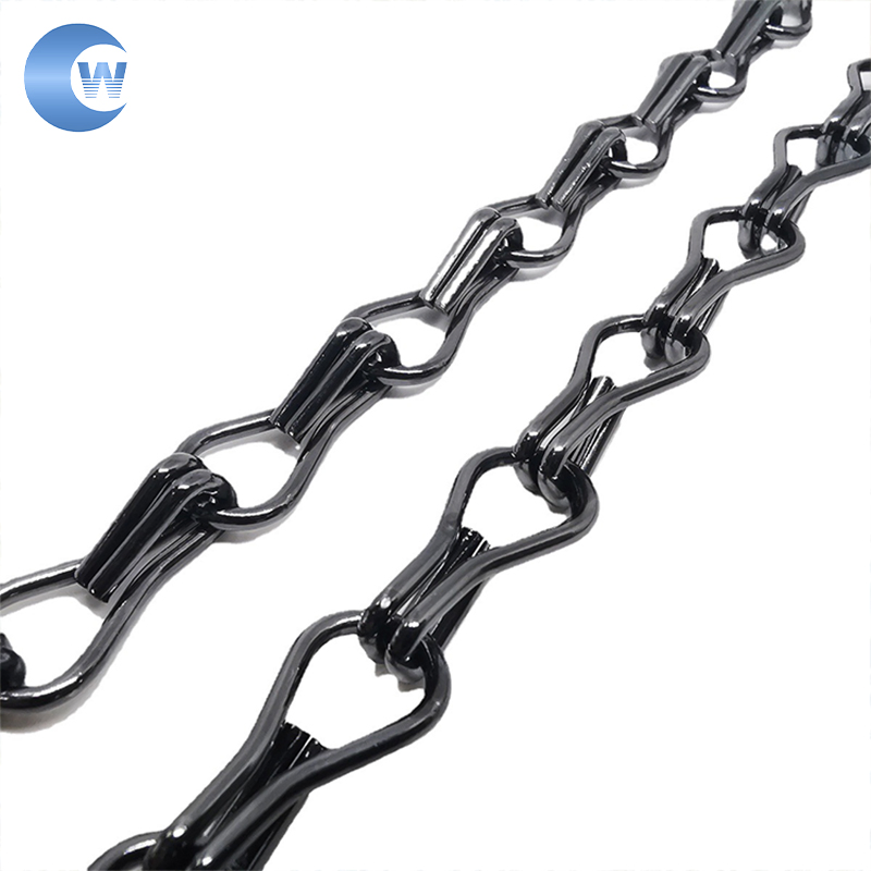 Anodized Metal Decorative Wire Mesh Aluminum Hook Chain Link Curtain, Hotel Curtain Wall Screen, Home Window Door Anti Fly Insect Curtain, Room Divider Curtain