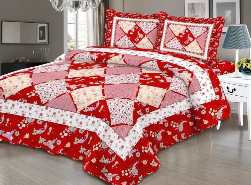 Cheap Microfiber 3 Piece Queen Comforter Quilt Bedspeads Sets
