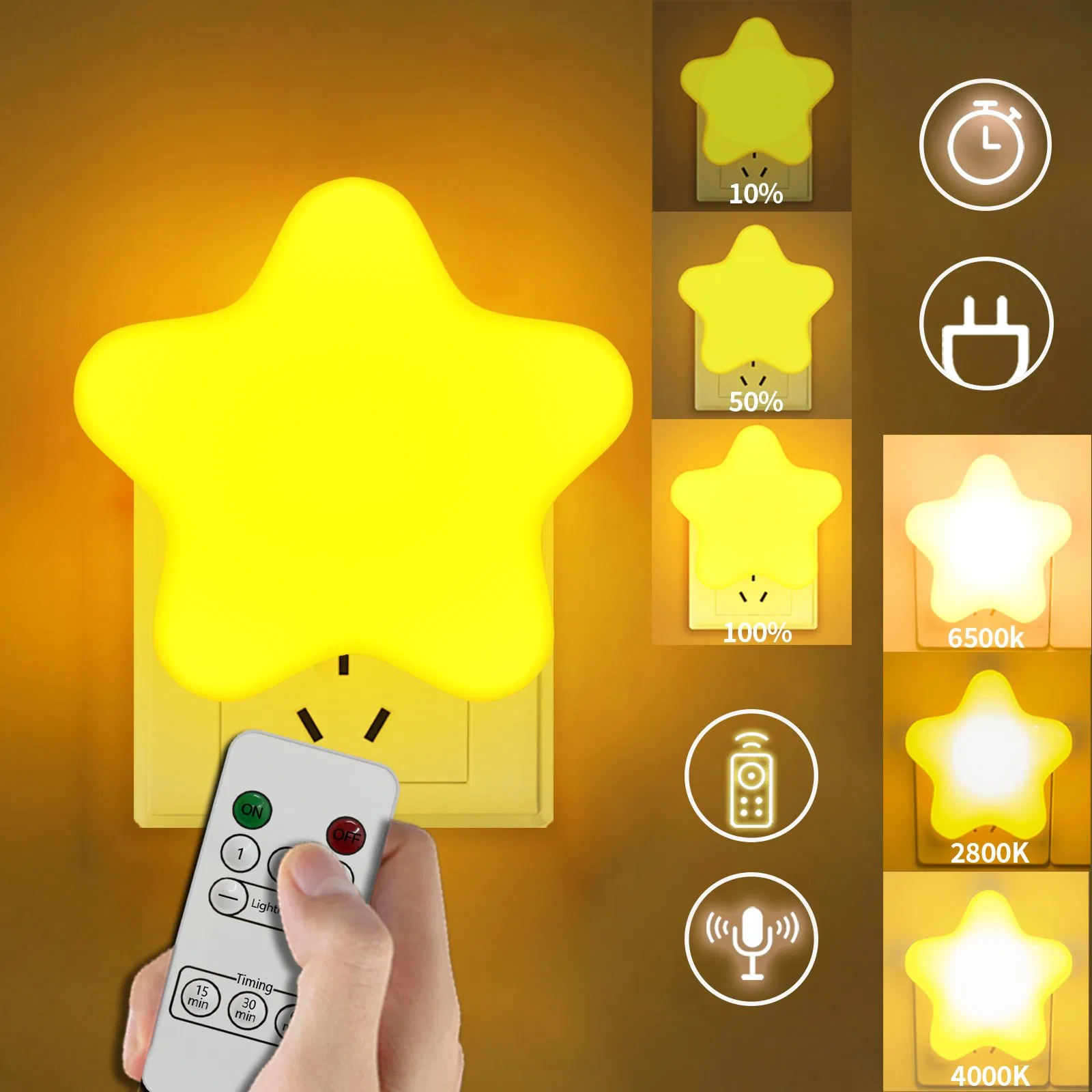 Ночник 211 Little Star с голосовым управлением и диммированием