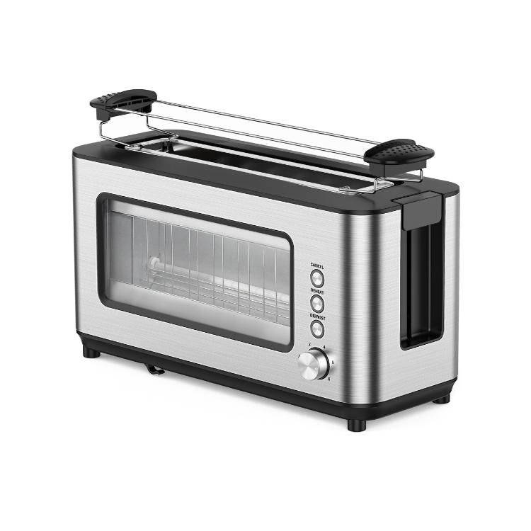 2 Slice Long Slot Household Digital Toaster with Indicate Light for Home Use