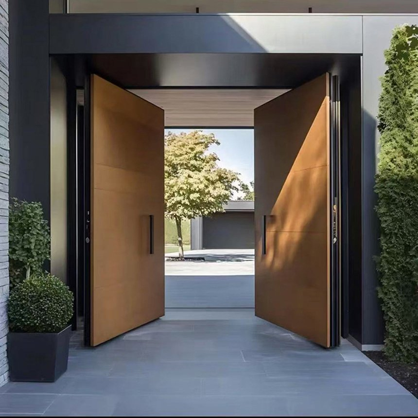 Smooth Powder Coated Finish Scratch Resist Steel Fire Door