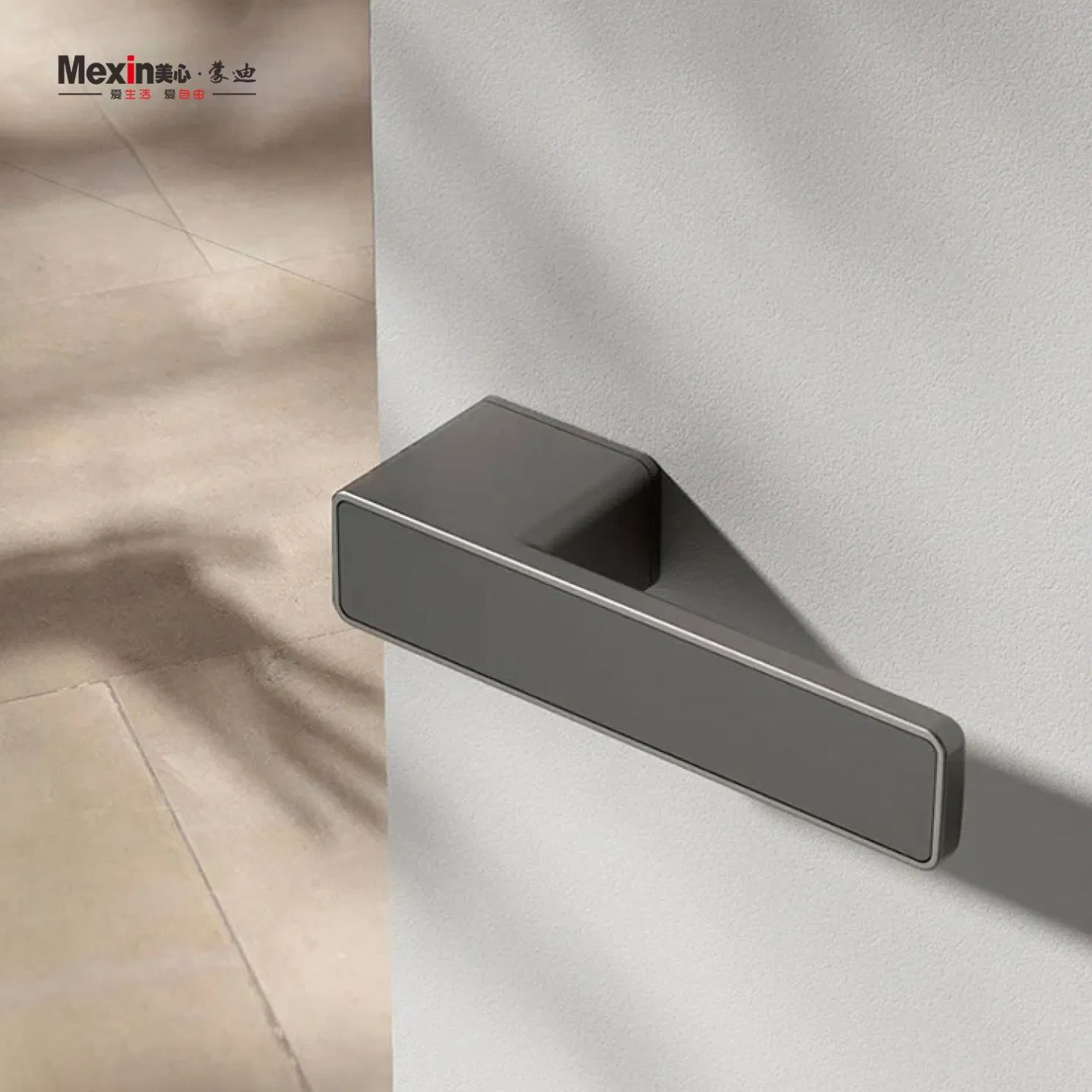 Mexin Wholesale White Aluminium Lever Aluminum Alloy Door Handle Classic for Various Types of Doors